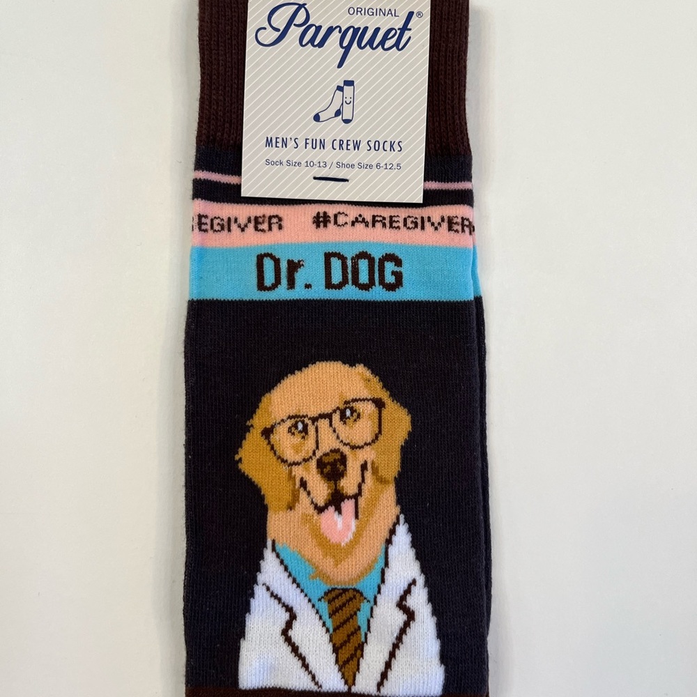 Crew Socks -Health Worker Series- Doctor Dog- NWT